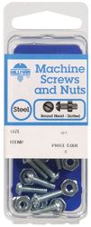 HILLMAN No. 10-24 in. X 1-1/2 in. L Slotted Round Head Zinc-Plated Steel Machine Screws 1 pk