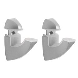 Dolle Scoop 3 in. H X 1 in. W X 2.5 in. D Silver Metal Shelf Clips