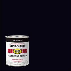 Rust-Oleum Stops Rust Indoor and Outdoor Satin Black Protective Paint 1 qt