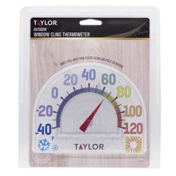 Taylor Rainbow Dial Thermometer Plastic Clear 5.6 in.
