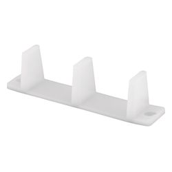 Prime-Line 4-3/16 in. L White Plastic Door Guide 2 pc