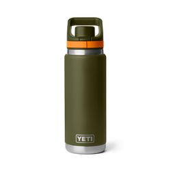 YETI Rambler 26 King Crab Orange/Olive BPA Free Bottle with Flip Chug Cap