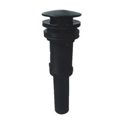 Danco 2.63 in. Matte Black Metal/Plastic Push Button Drain with Overflow