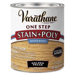 Varathane Semi-Gloss Golden Pecan Water-Based Acrylic Modified Urethane One-Step Stain/Poly 1 qt