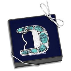 Montana Silversmiths Clear Blue Sky Turquoise Blue Belt Buckle