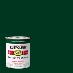 Rust-Oleum Stops Rust Indoor and Outdoor Gloss Hunter Green Rust Prevention Paint 1 qt