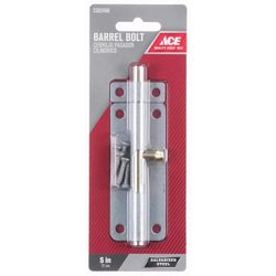 Ace 5 in. L Galvanized Steel Barrel Bolt 1 pk