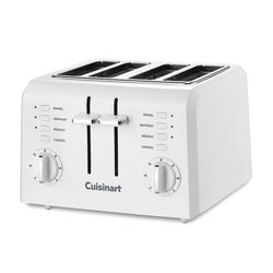 Cuisinart Plastic White 4 slot Toaster 7.2 in. H X 10.7 in. W X 10.8 in. D