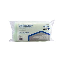 Home Plus Polyester 9 in. W X 3/8 in. Paint Roller Cover 2 pk