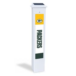 Fan Creations Green Bay Packers White PVC 25 in. H X 4 in. L X 4 in. W Solar Statue