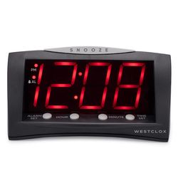 Westclox 3 in. Black Alarm Clock Digital