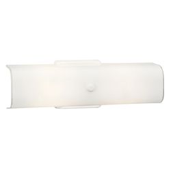 Design House White 2 lights Bathroom Channel Fixture Surface