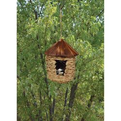 Songbird Essentials 10 in. H X 6 in. W X 6 in. L Natural Fiber Bird House