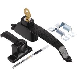 Ace Bare Black Steel Push Button Latch 1 pk