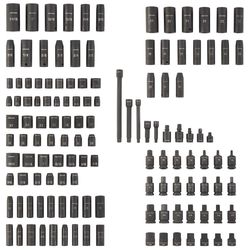 Craftsman 3/8 and 1/2 in. drive SAE 6 Point Mechanic's Tool Set 130 pc