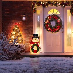 Mr. Christmas LED Warm White Nostalgic Snowman 24 in. Blow Mold