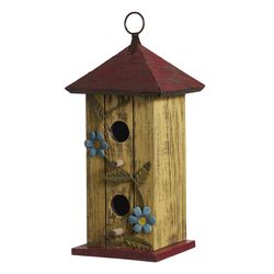 Glitzhome 11.75 in. H X 6 in. W X 6 in. L Wood Bird House