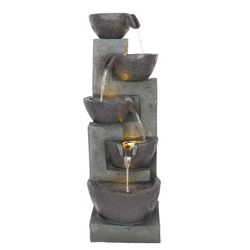 Alpine Polyresin Assorted Fountain with LED Light