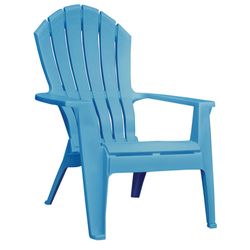 Adams RealComfort Pool Blue Polypropylene Frame Adirondack Chair