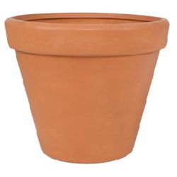 Mallory Planters & Garden 10.75 in. H X 12.25 in. D Cement/Fiberglass Flower Pot Terracotta