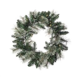 Celebrations LED Prelit Multicolored/Warm White Mixed Pine Wreath