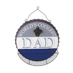 Glitzhome Happy Father's Day Wall sign Iron 1 pc 13 in.