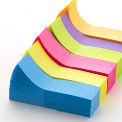 Bazic Products 1.75 in. W X 0.5 in. L Assorted Neon Page Markers 10 pad
