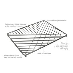 Spectrum 12.25 in. L X 16 in. W X 0.5 in. H Steel Sink Saver