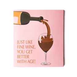 Two Left Feet Fine Wine Birthday Greeting Card