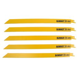 DEWALT 12 in. Bi-Metal Reciprocating Saw Blade 14 TPI 5 pk