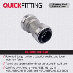 QuickFitting Slip Stainless Steel Coupling