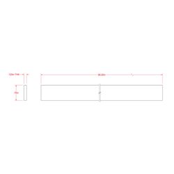 SteelWorks 0.125 in. X 0.75 in. W X 8 ft. L Weldable Aluminum Flat Bar 1 pk