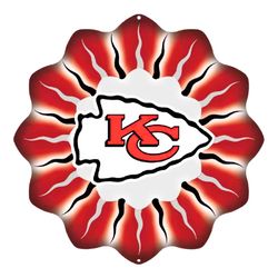 Spinfinity Designs Stainless Steel 12 in. Kansas City Chiefs Wind Spinner