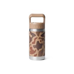 YETI Rambler Jr. 12 oz Wetlands Camo BPA Free Insulated Kids Water Bottle w/Straw
