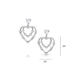 Montana Silversmiths Women's Heart Grows Crystal Silver Earrings Water Resistant