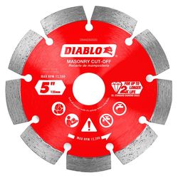 Diablo 5 in. D X 7/8 in. X .087 in. thick Diamond Masonry Cut-Off Disc 1 pk