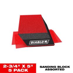 Diablo SandNet 2.75 in. W X 5 in. L Assorted Assorted Grit Sanding Block