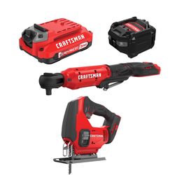 CRAFTSMAN Battery Kit with Ratchet and Jig Saw Bundle
