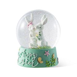 Glitzhome Happy Easter Globe Table Decor Glass/Resin 1 box 5 in.