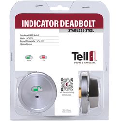 Tell Satin Chrome Stainless Steel Indicator Deadbolt