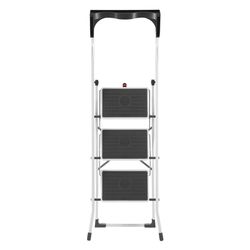 Hailo 52 in. H X 18.9 in. W 330 lb. cap. 3 step Steel Folding Step Stool