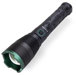 Police Security 10000 lm Black/Green LED Rechargeable Rechargeable Flashlight