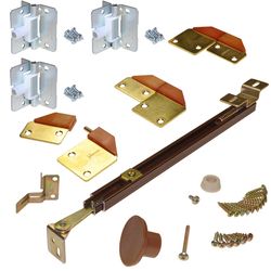 L.E. Johnson Door Hardware Set Tan Metallac Incl Vis Pk