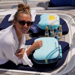 Ballast Outdoor Gear Polyester Inflatable Golden Sunrise Beach Pillow