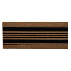 Entryways 60 in. W X 24 in. L Black/Natural Bold Stripes Coir Door Mat
