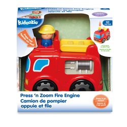 Kidoozie Press 'n Zoom Fire Engine Plastic