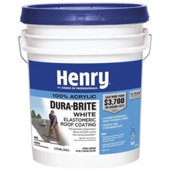 Henry 587 Smooth White Elastomeric Roof Coating 4.75 gal