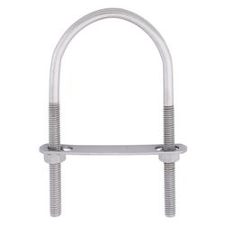 Hampton 5/16 in. X 2-1/2 in. W X 5-3/16 in. L Coarse Stainless Steel U-Bolt
