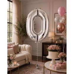 Anagram Balloons Number 0 Foil Balloon 1 pk
