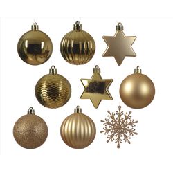 Decoris Gold Assorted Ornaments